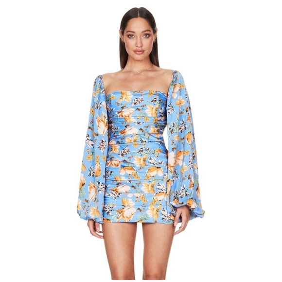Nookie Simone satin rouched mini dress - Picture 1 of 9